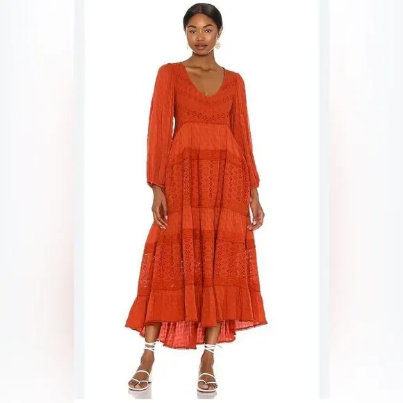 Free People | Dresses | Free Peoplemockingbird Cut Out Eyelet Flowy Maxi  Dress Medium | Poshmark